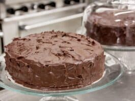 Sour cherry liqueur chocolate cake
